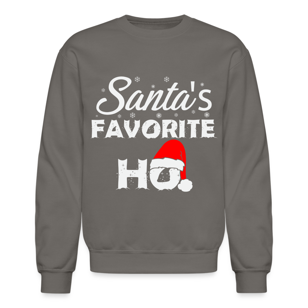 Santa's Favorite Ho - Funny Christmas Sweatshirt - asphalt gray