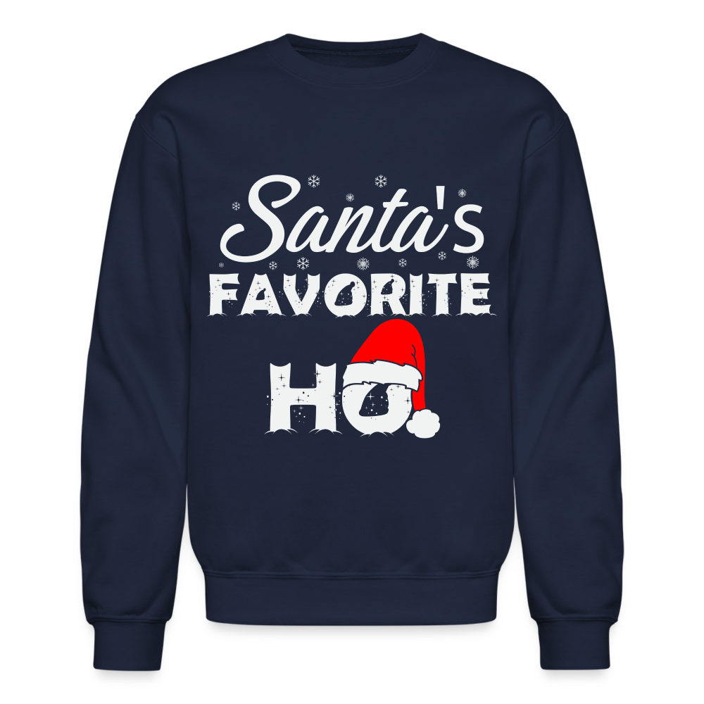 Santa's Favorite Ho - Funny Christmas Sweatshirt - navy