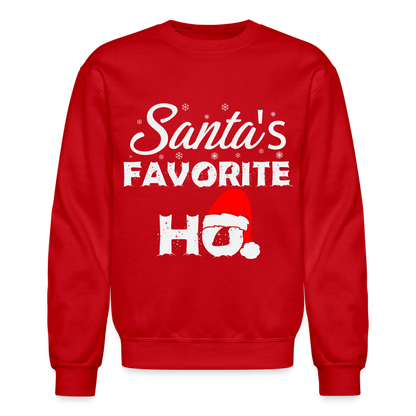Santa's Favorite Ho - Funny Christmas Sweatshirt - red
