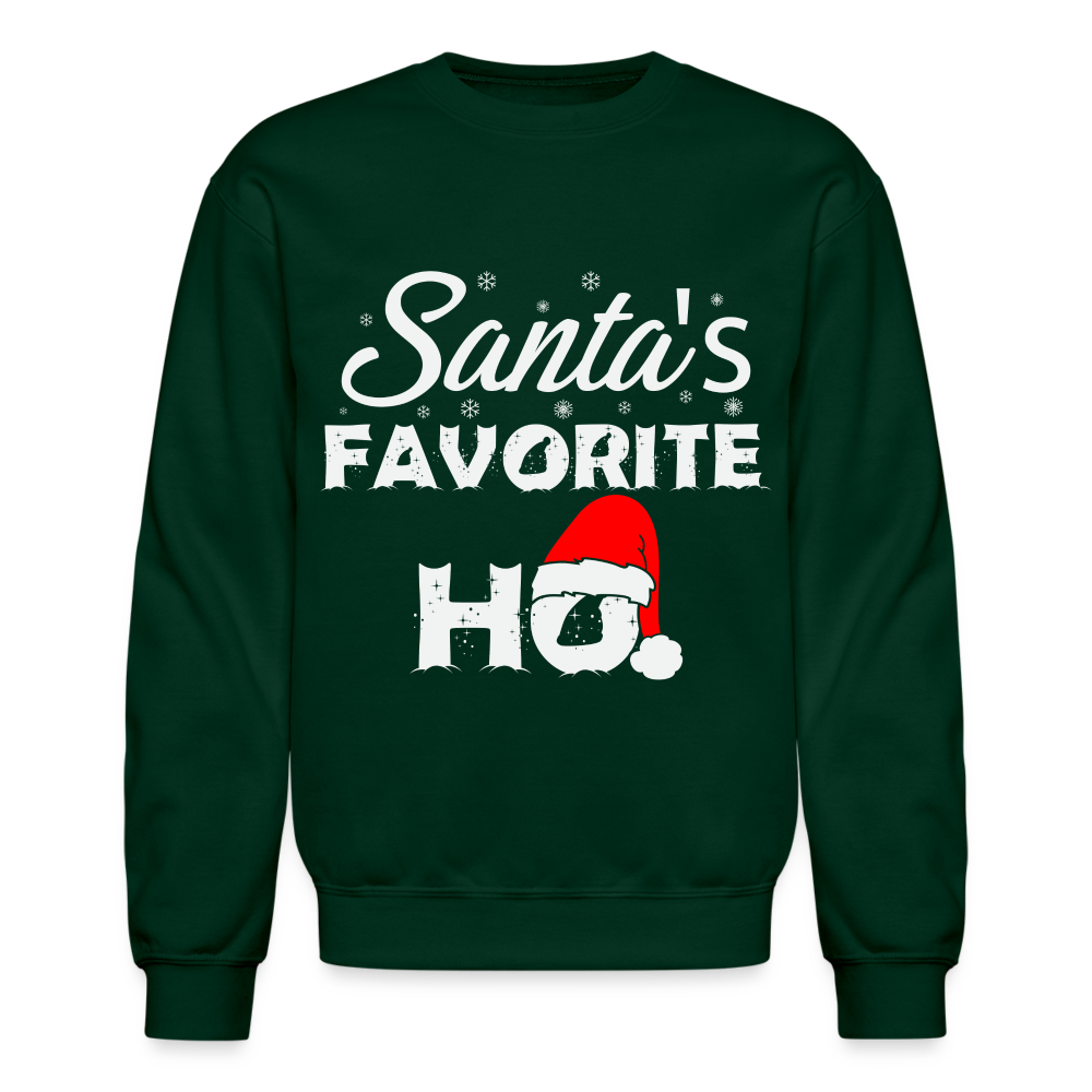 Santa's Favorite Ho - Funny Christmas Sweatshirt - forest green