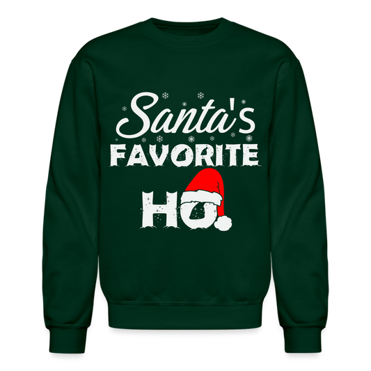 Santa's Favorite Ho - Funny Christmas Sweatshirt - forest green