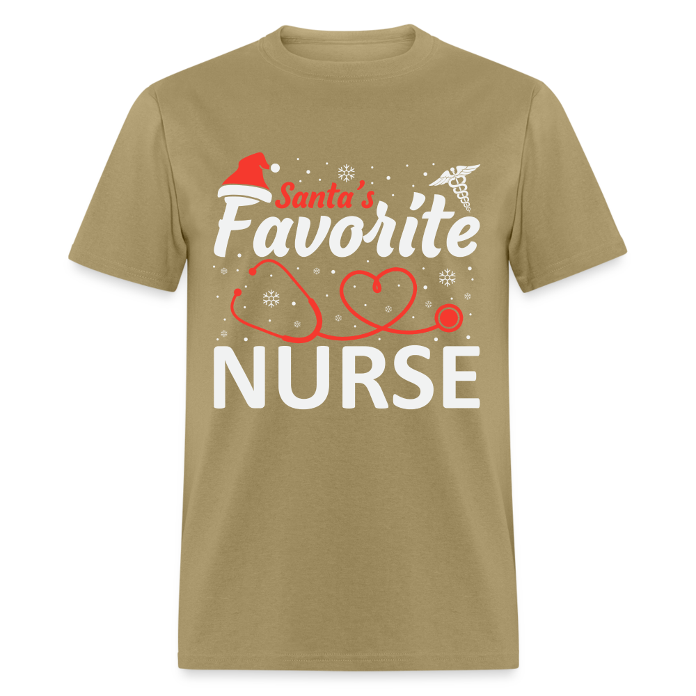 Santa's Favorite NurseT-Shirt - khaki