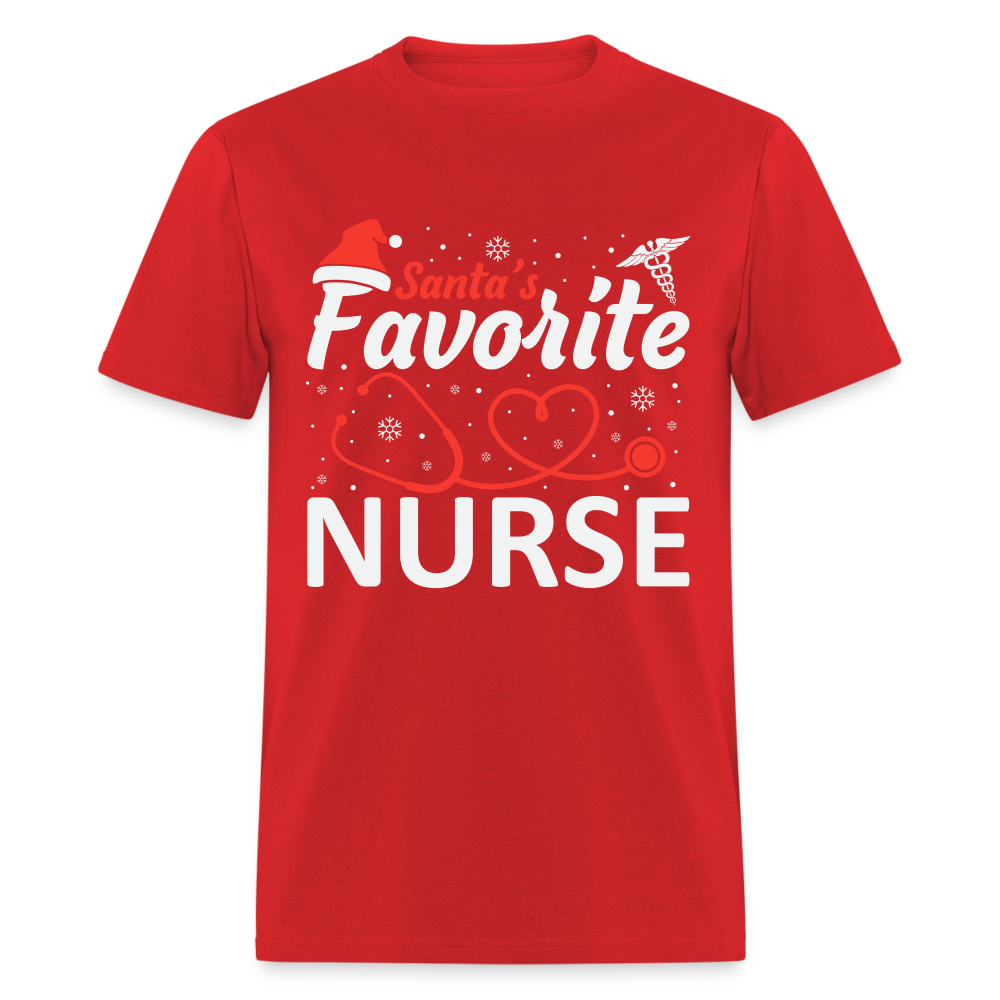 Santa's Favorite NurseT-Shirt - red