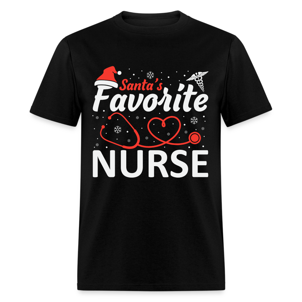 Santa's Favorite NurseT-Shirt - black