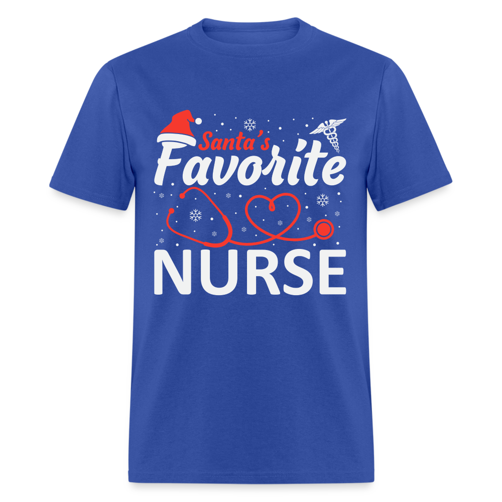 Santa's Favorite NurseT-Shirt - royal blue