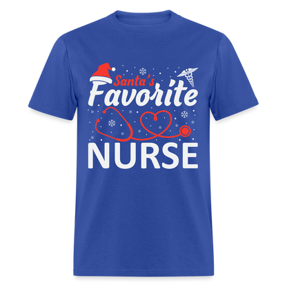 Santa's Favorite NurseT-Shirt - royal blue