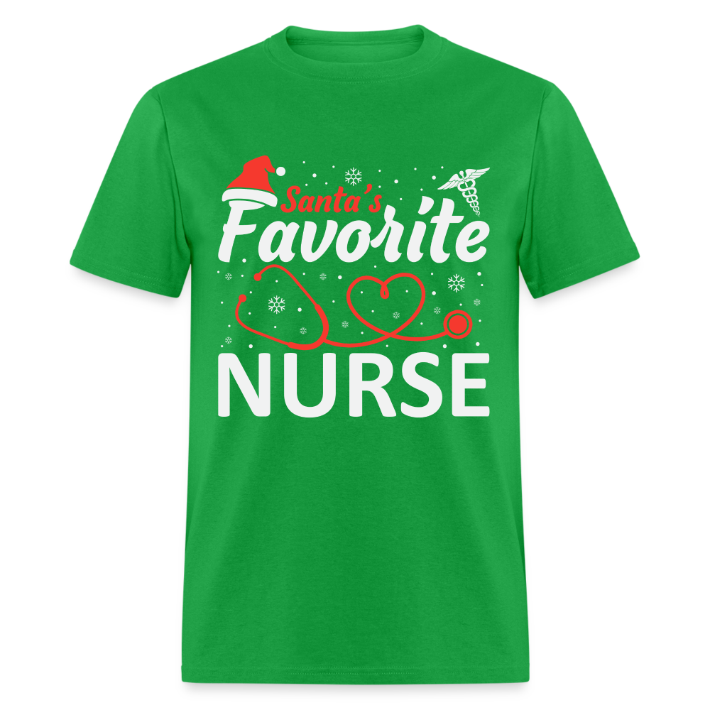 Santa's Favorite NurseT-Shirt - bright green