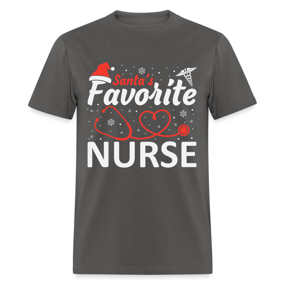 Santa's Favorite NurseT-Shirt - charcoal