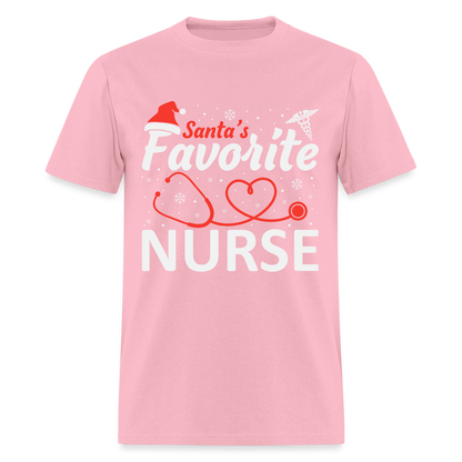Santa's Favorite NurseT-Shirt - pink