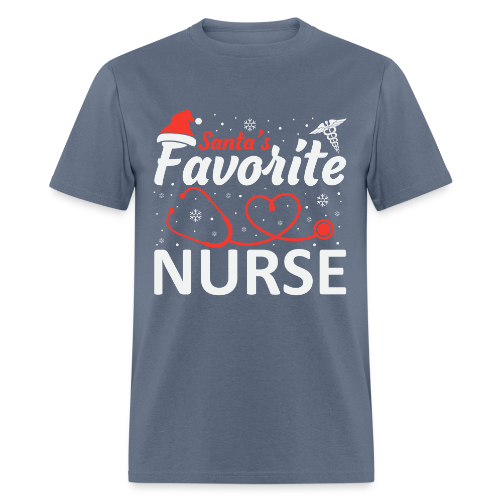 Santa's Favorite NurseT-Shirt - denim