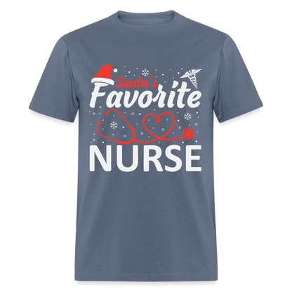 Santa's Favorite NurseT-Shirt - denim