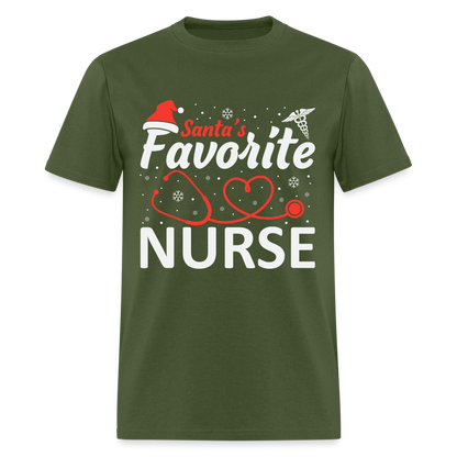 Santa's Favorite NurseT-Shirt - military green