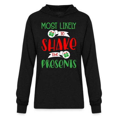 Most Likely To Shake the Presents Hoodie Shirt - black