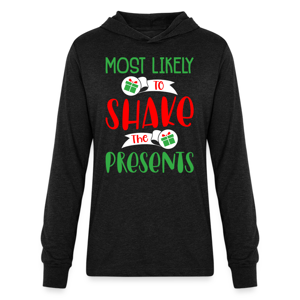 Most Likely To Shake the Presents Hoodie Shirt - heather black