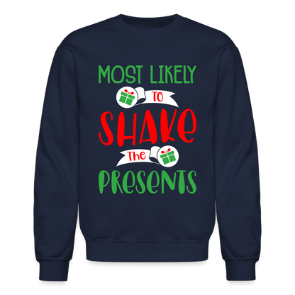 Most Likely To Shake the Presents Sweatshirt - navy