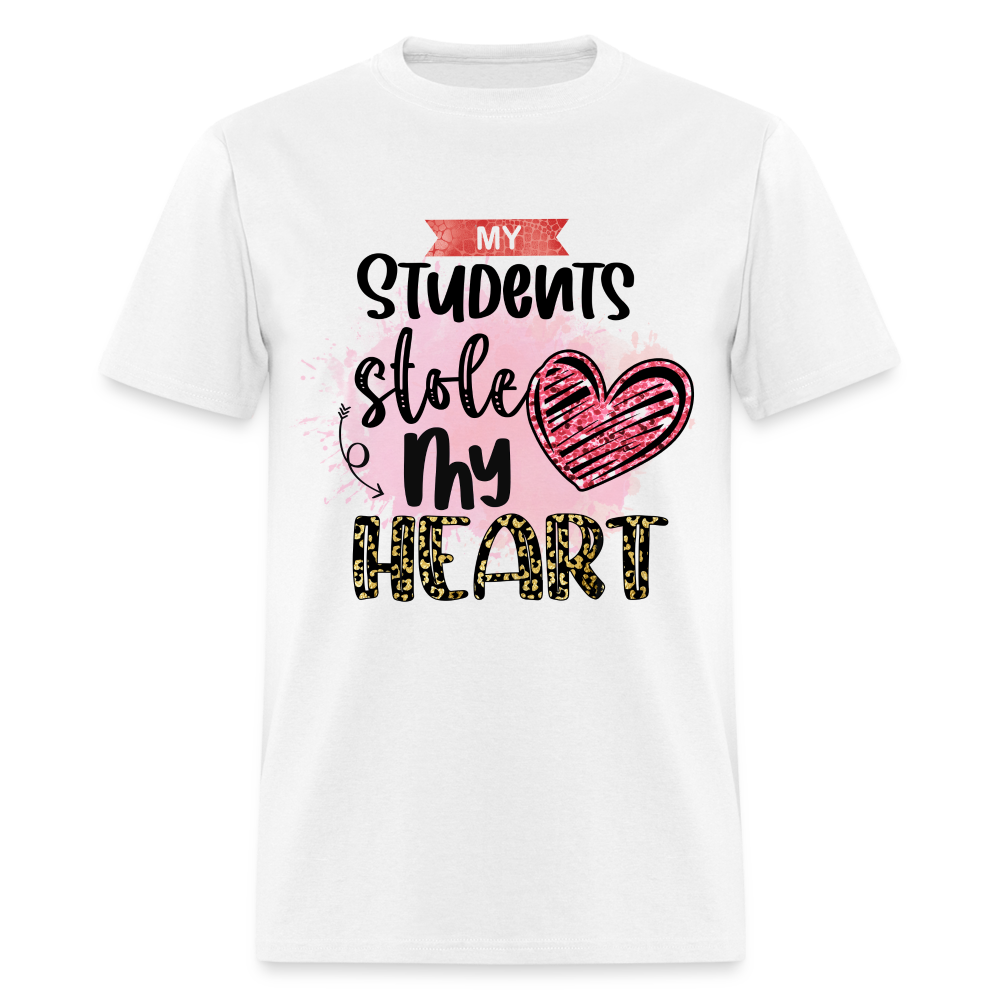 My Students Stole My Heart T-Shirt - white