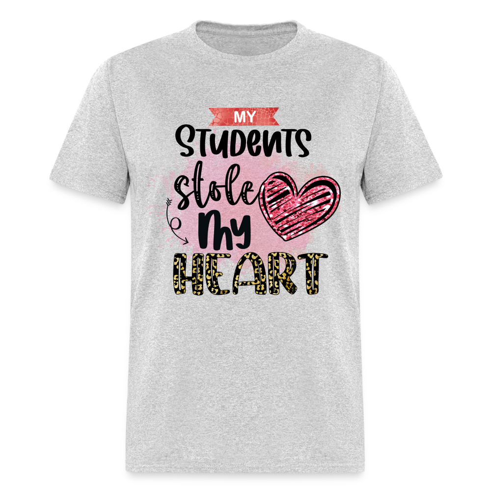 My Students Stole My Heart T-Shirt - heather gray