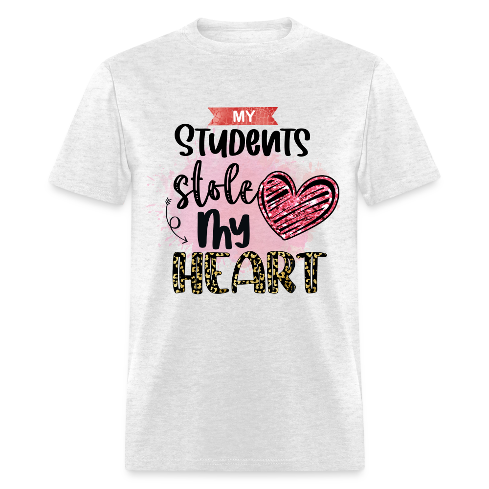 My Students Stole My Heart T-Shirt - light heather gray