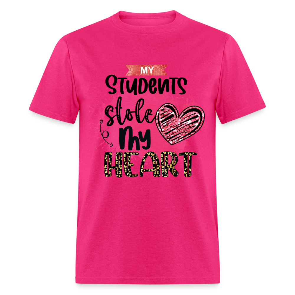 My Students Stole My Heart T-Shirt - fuchsia