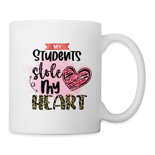 My Students Stole My Heart Coffee Mug - white
