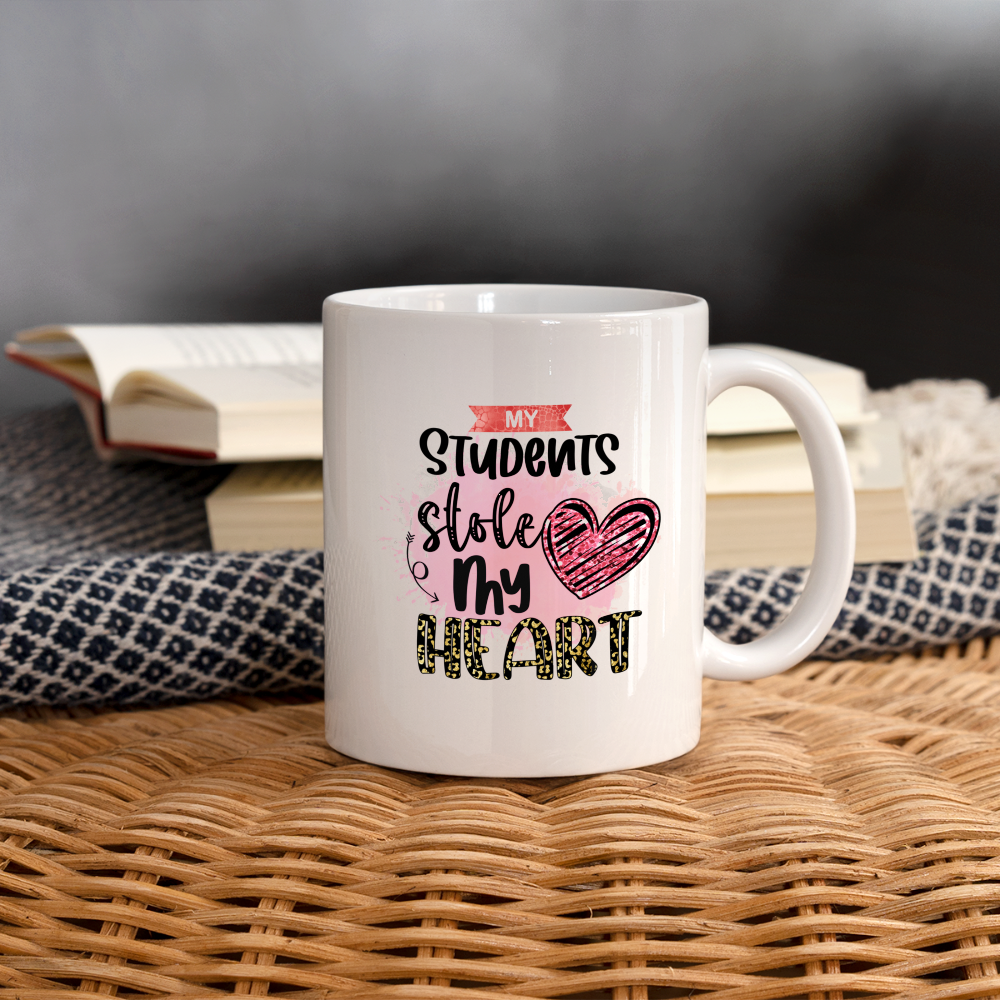 My Students Stole My Heart Coffee Mug - white