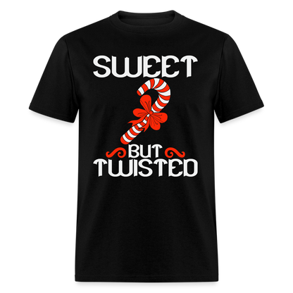 Sweet But Twisted T-Shirt (Candy Cane) - black