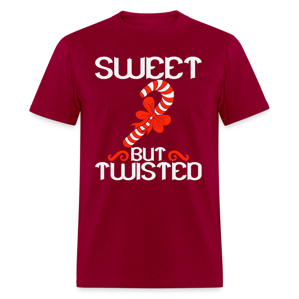 Sweet But Twisted T-Shirt (Candy Cane) - dark red