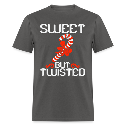 Sweet But Twisted T-Shirt (Candy Cane) - charcoal
