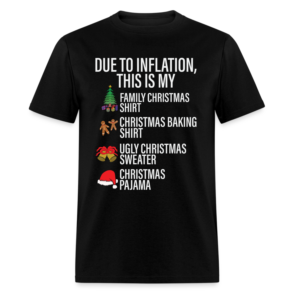 Due to Inflation T-Shirt (Christmas Version) - black
