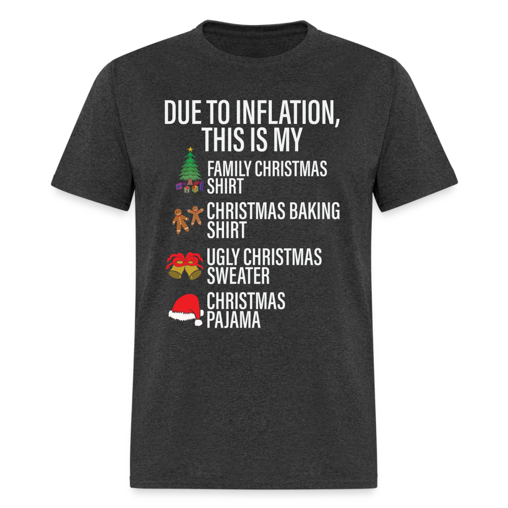 Due to Inflation T-Shirt (Christmas Version) - heather black
