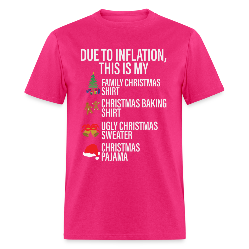 Due to Inflation T-Shirt (Christmas Version) - fuchsia