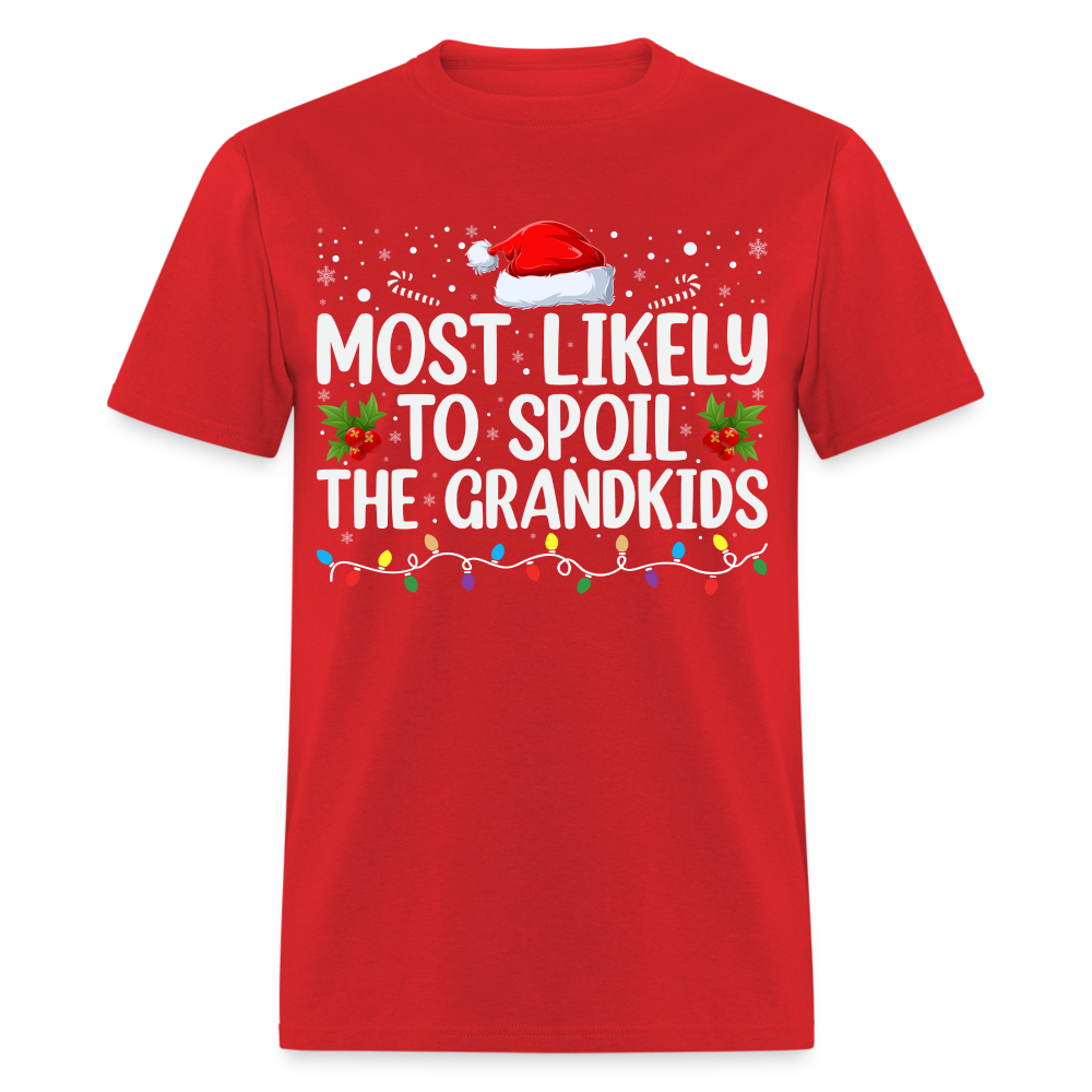 Most Likely to Spoil the Grandkids T-Shirt (Christmas) - red