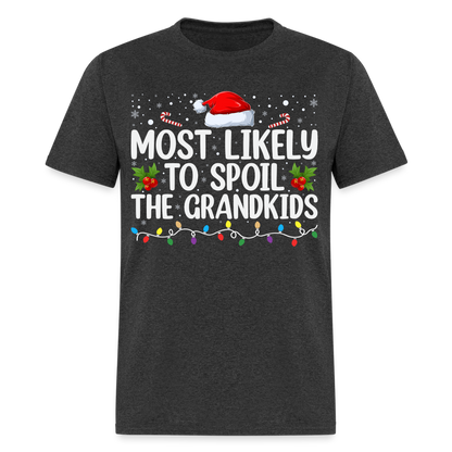 Most Likely to Spoil the Grandkids T-Shirt (Christmas) - heather black