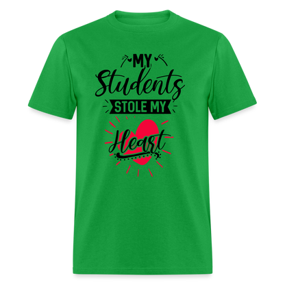 My Students Stole My Heart T-Shirt (Teacher) - bright green