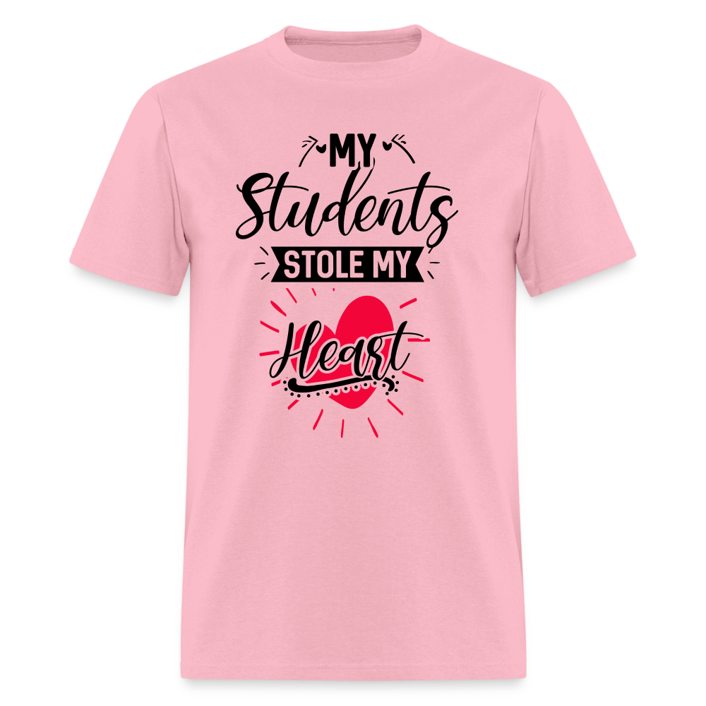 My Students Stole My Heart T-Shirt (Teacher) - pink