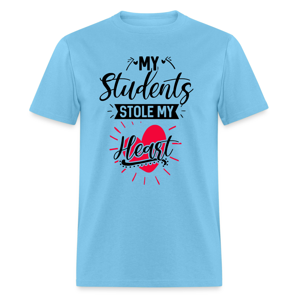My Students Stole My Heart T-Shirt (Teacher) - aquatic blue
