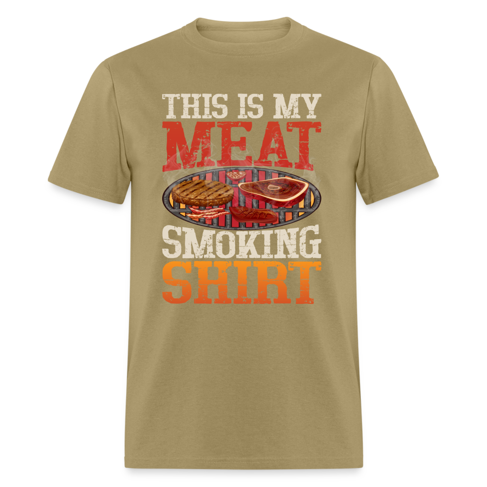 This Is My Meat Smoking Shirt (BBQ T-Shirt) - khaki