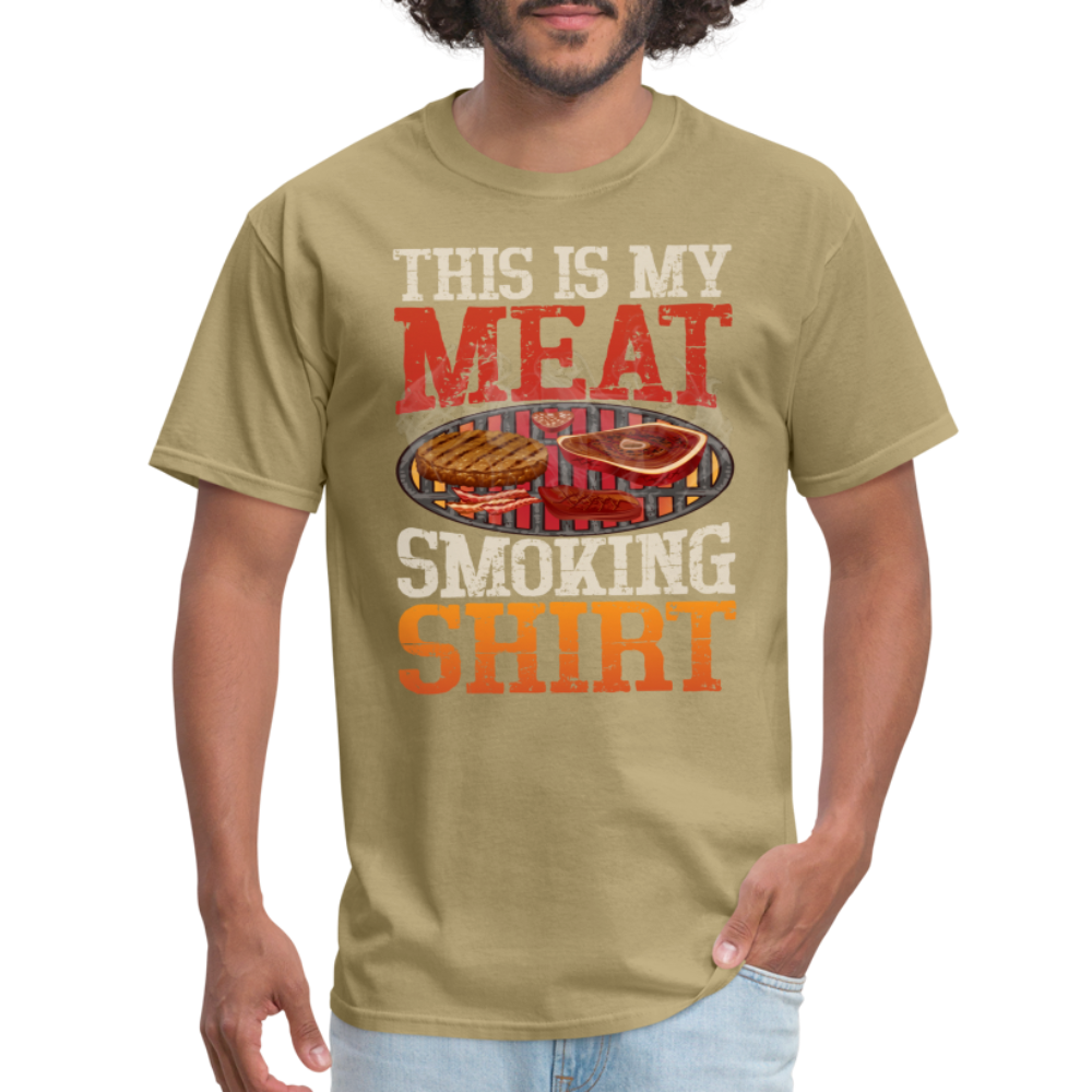 This Is My Meat Smoking Shirt (BBQ T-Shirt) - khaki