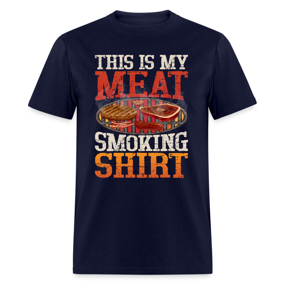 This Is My Meat Smoking Shirt (BBQ T-Shirt) - navy