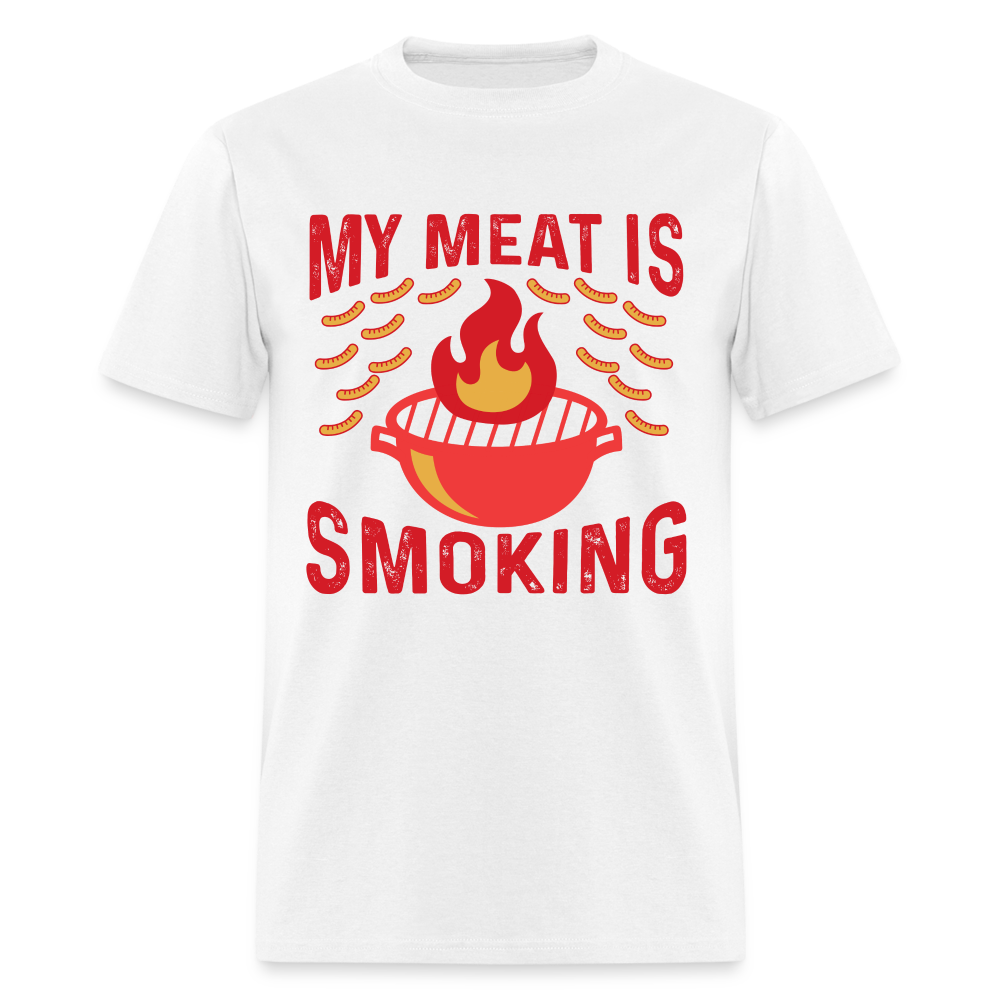 My Meat Is Smoking T-Shirt (BBQ) - white