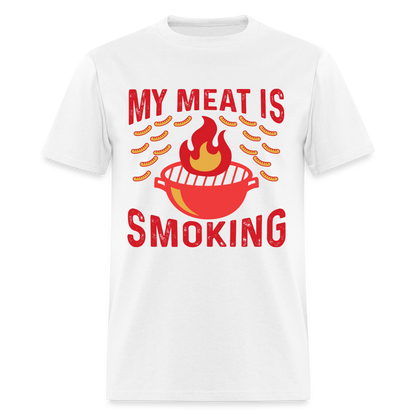 My Meat Is Smoking T-Shirt (BBQ) - white