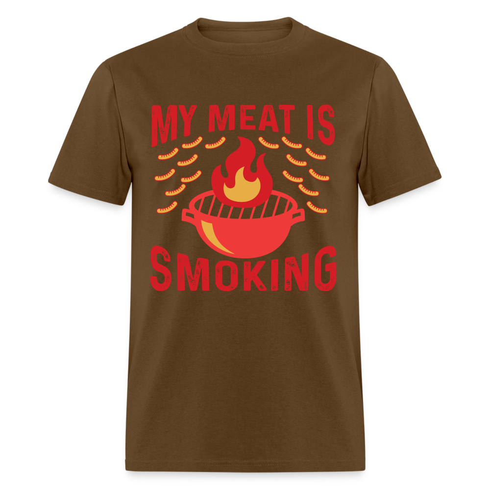 My Meat Is Smoking T-Shirt (BBQ) - brown