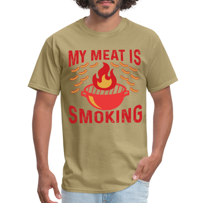 My Meat Is Smoking T-Shirt (BBQ) - khaki