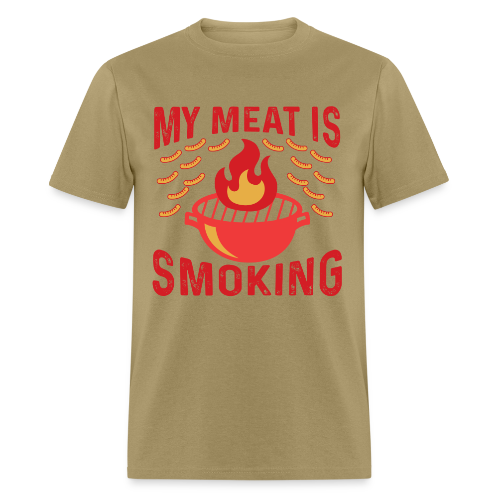 My Meat Is Smoking T-Shirt (BBQ) - khaki