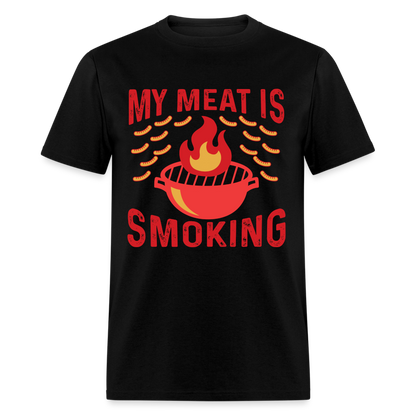 My Meat Is Smoking T-Shirt (BBQ) - black