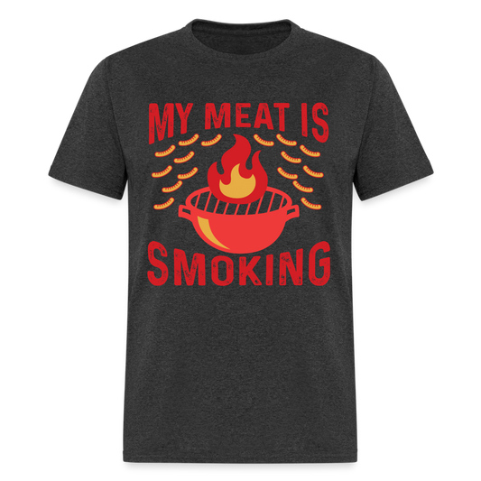 My Meat Is Smoking T-Shirt (BBQ) - heather black