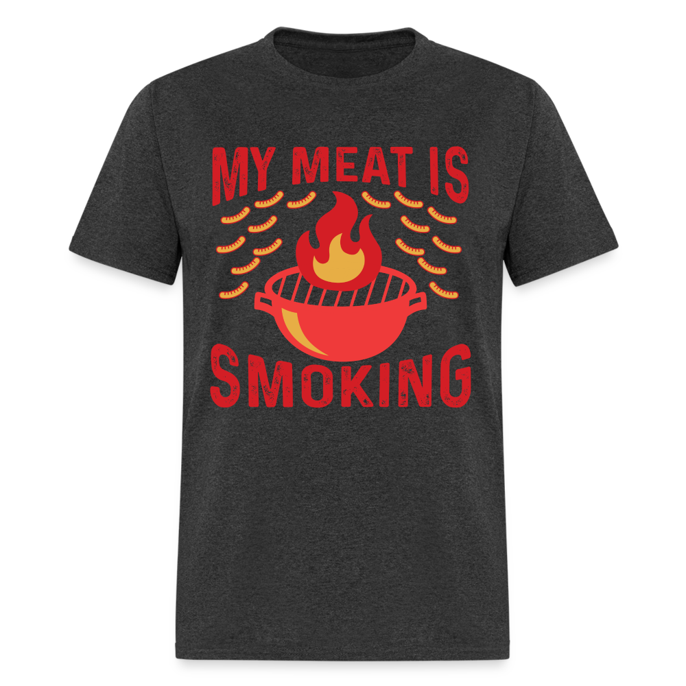 My Meat Is Smoking T-Shirt (BBQ) - heather black