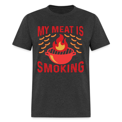 My Meat Is Smoking T-Shirt (BBQ) - heather black