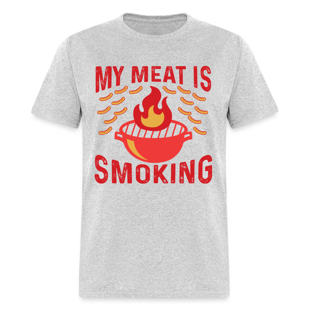 My Meat Is Smoking T-Shirt (BBQ) - heather gray