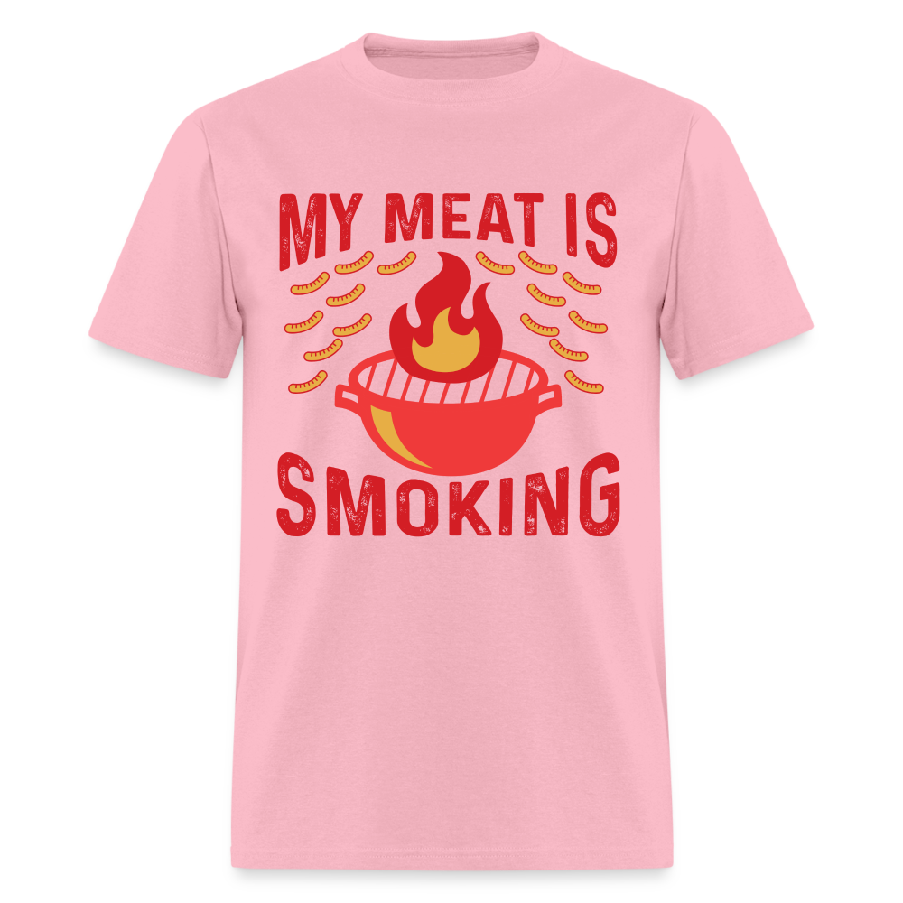 My Meat Is Smoking T-Shirt (BBQ) - pink